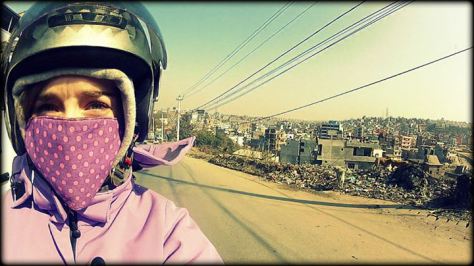 Driving the streets of Kathmandu
