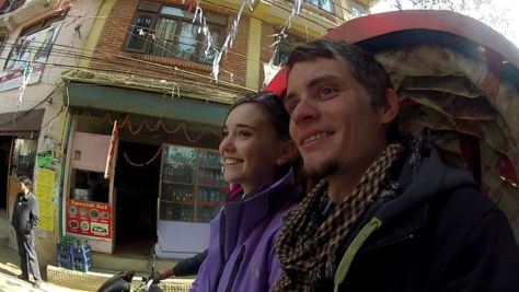 Rickshaw ride through Kathmandu