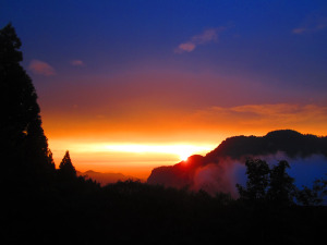 The sunset over Alishan
