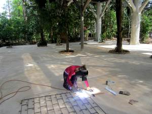 Welding in the jungle temple
