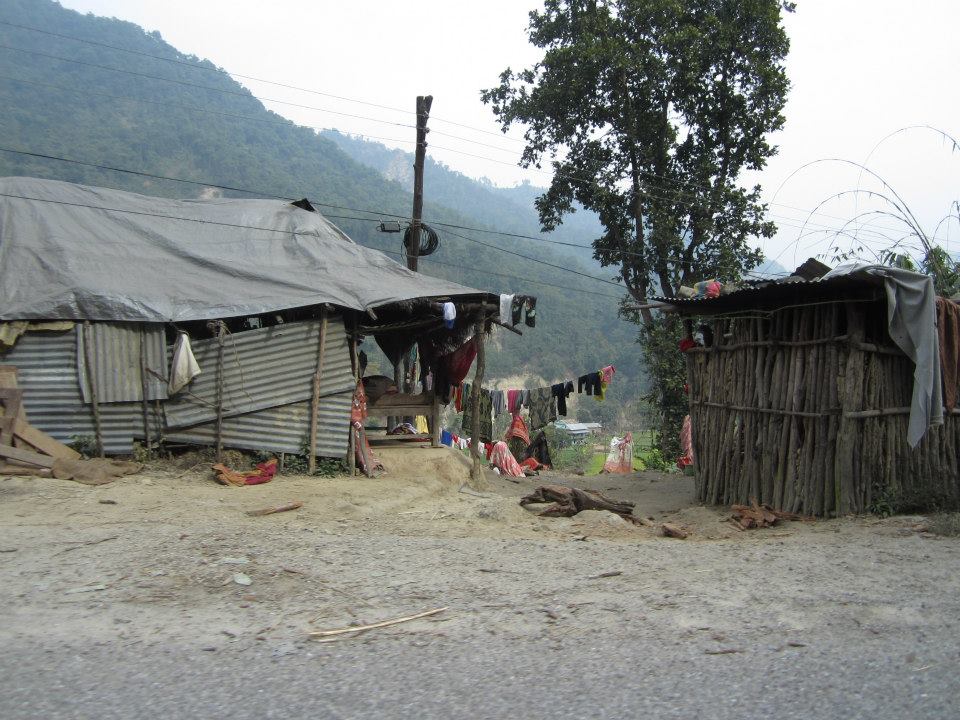 Homes along the road, between Chitwan and Pokhara, Nepal