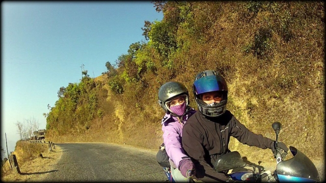 On the mountain roads between Kathmandu and Chitwan, Nepal