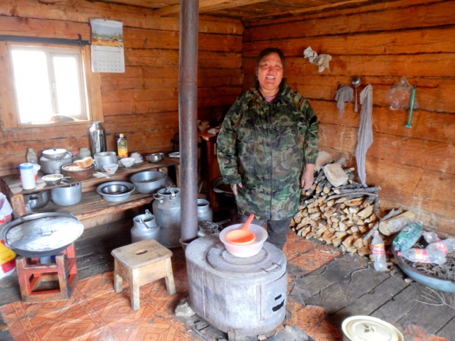 Ut in her home, northern Mongolia