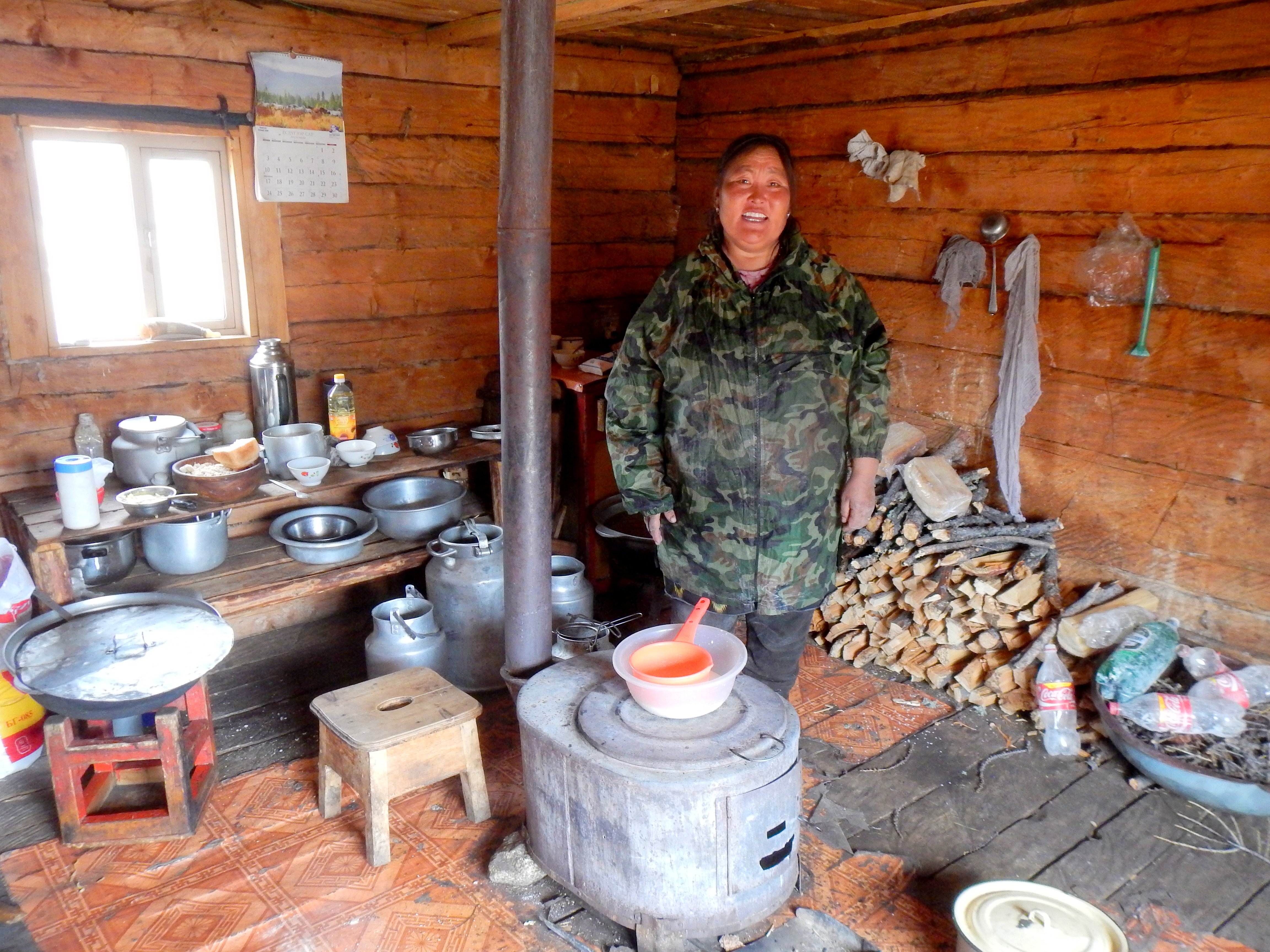 Ut in her home, northern Mongolia