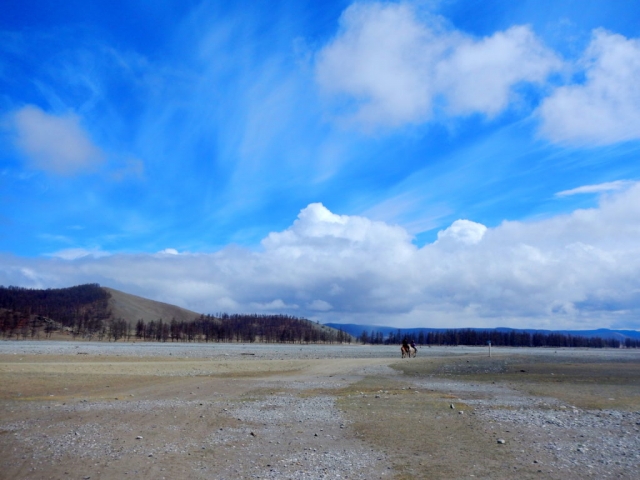 The wide expanse of horse-trekking northern Mongolia.