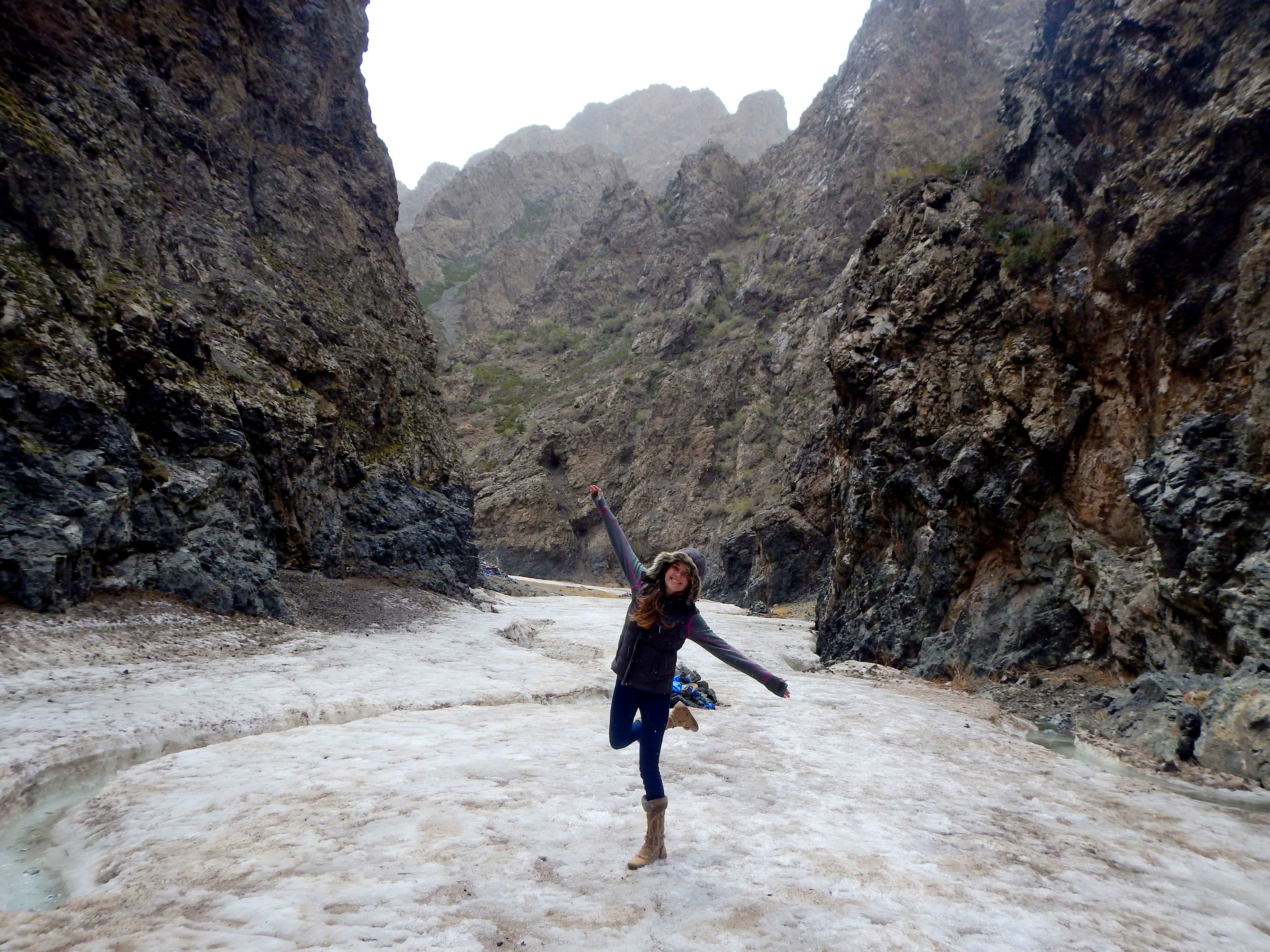 The ice caverns of Yoliin Am. Gobi, Mongolia.