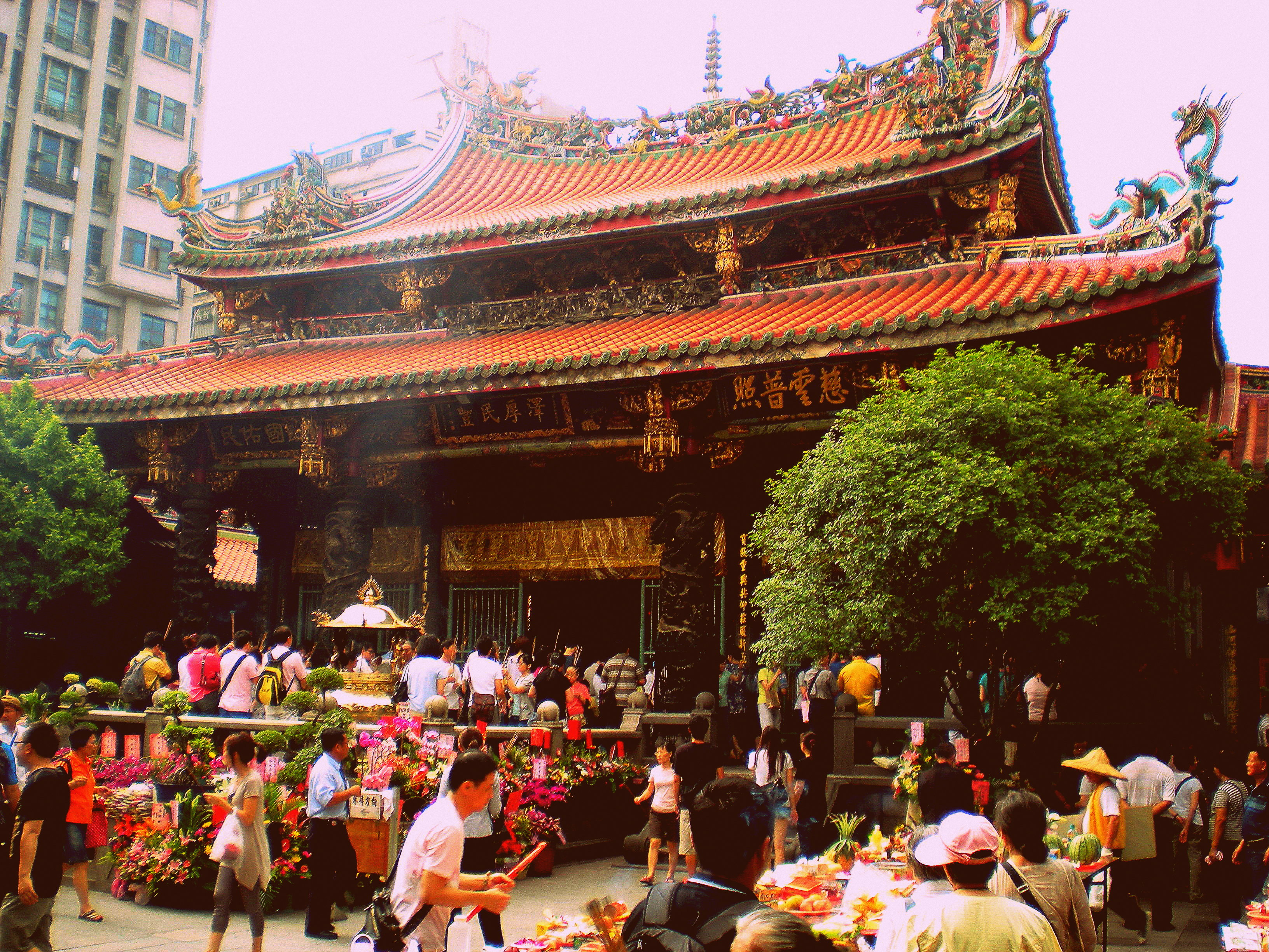 Traditional temple during a festival, Taiwan