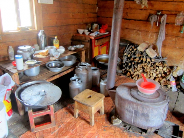 Inside Ut's home, northern Mongolia