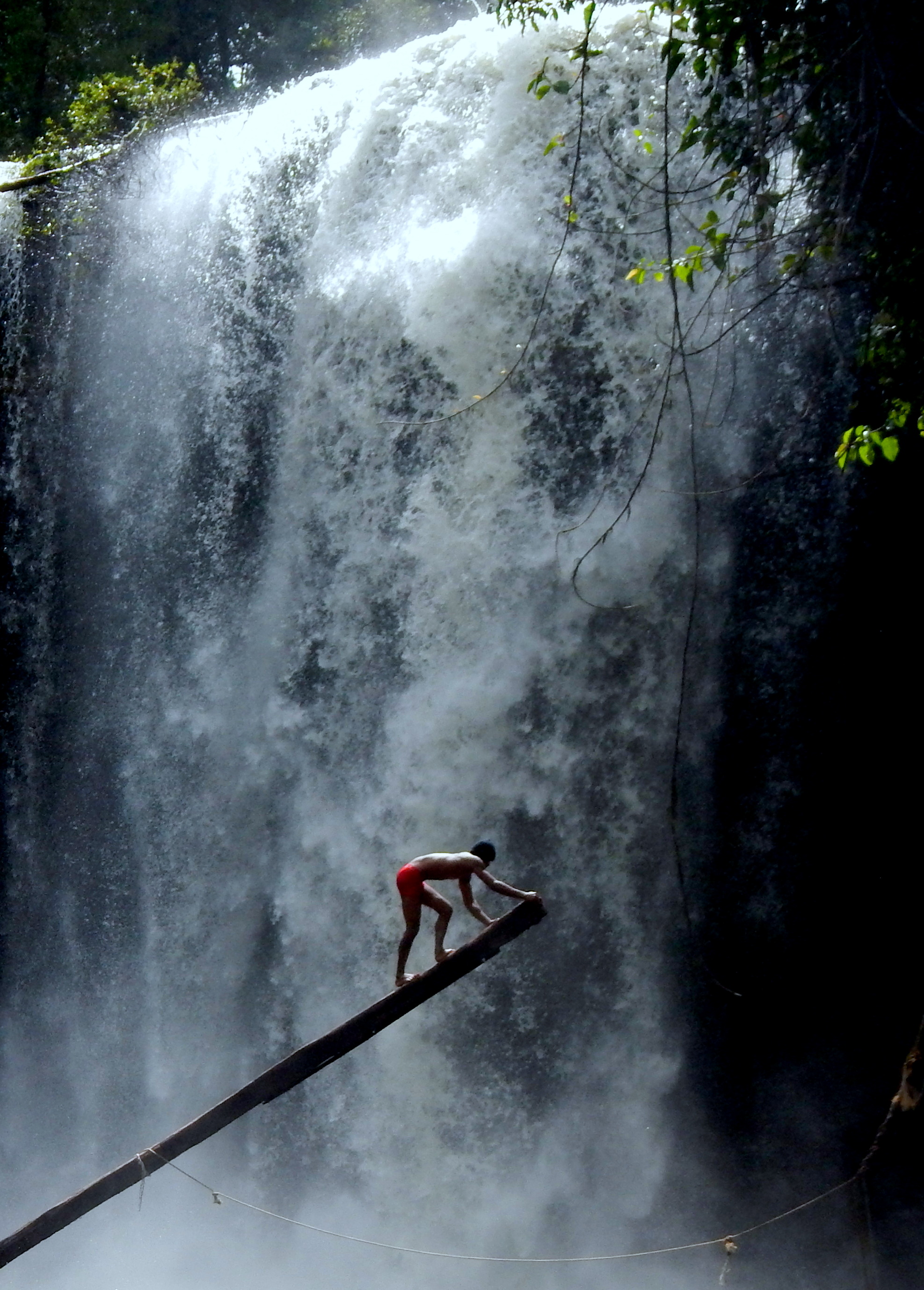 A real-life Mowgli at Kulen Waterfall