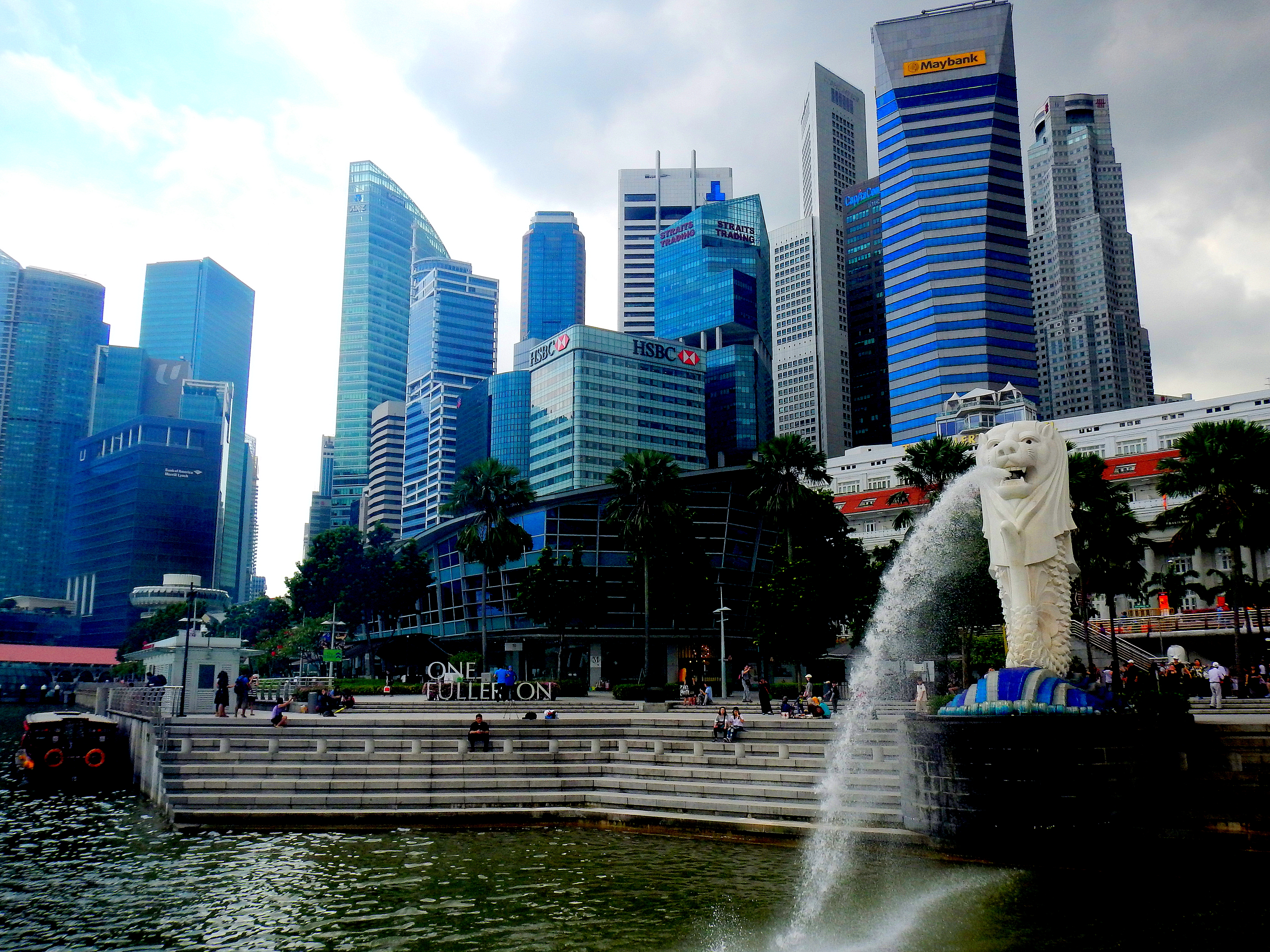 The Merlion in Marina Bay. Singapore