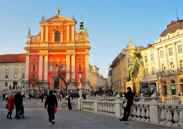 Ljubljana town square, Slovenia