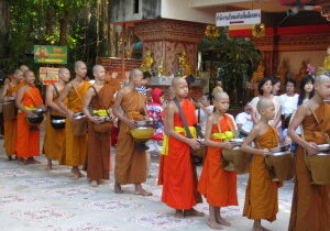 Young monks waiting their turn